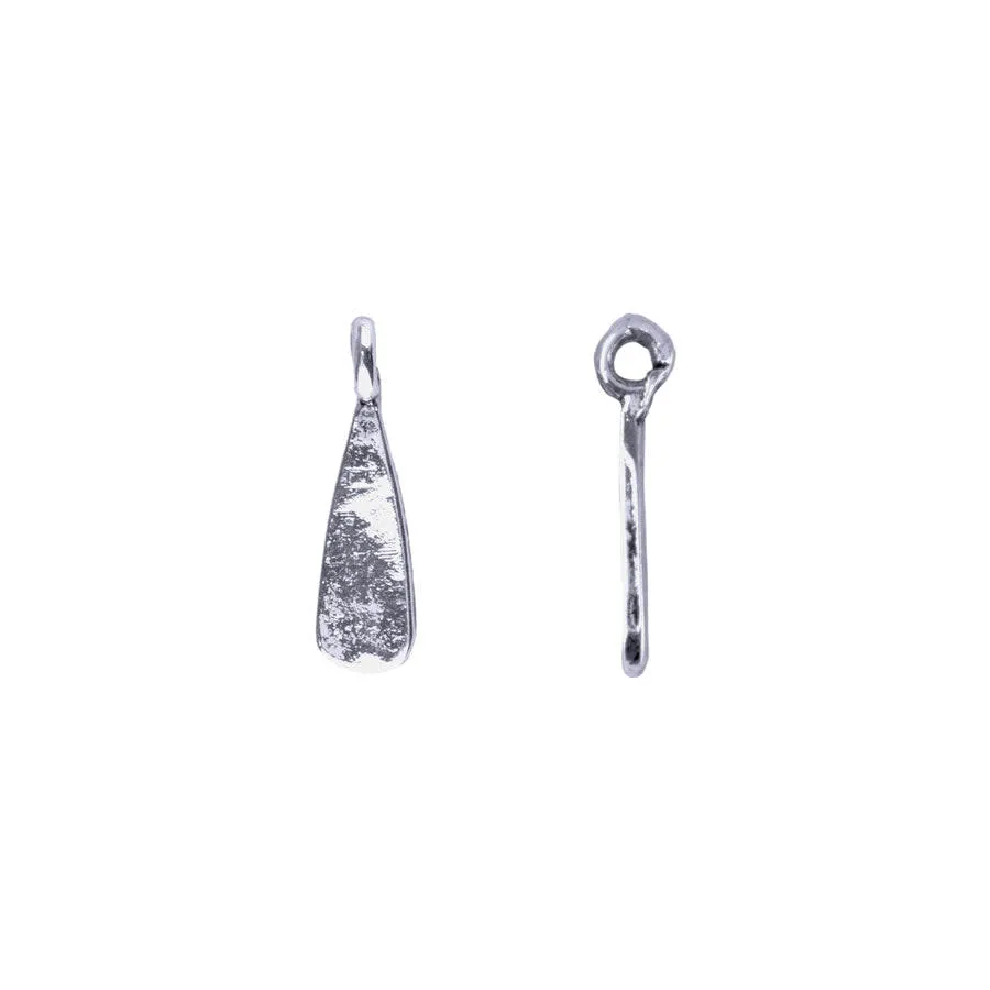 16mm Paddle Charms from the Global Collection - Silver Plated (10 Pieces)