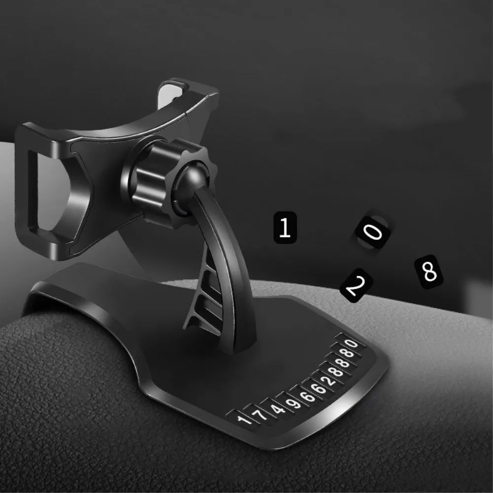3 in 1 Car GPS Smartphone Holder: Dashboard / Visor Clamp   AC Grid Clip for Asus ZenFone Go Global ZB552KL (2016) - Black