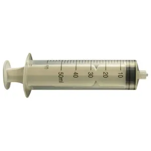 50 cc Calibrated Manual Luer Lock Syringe - Bag/5-10/PK