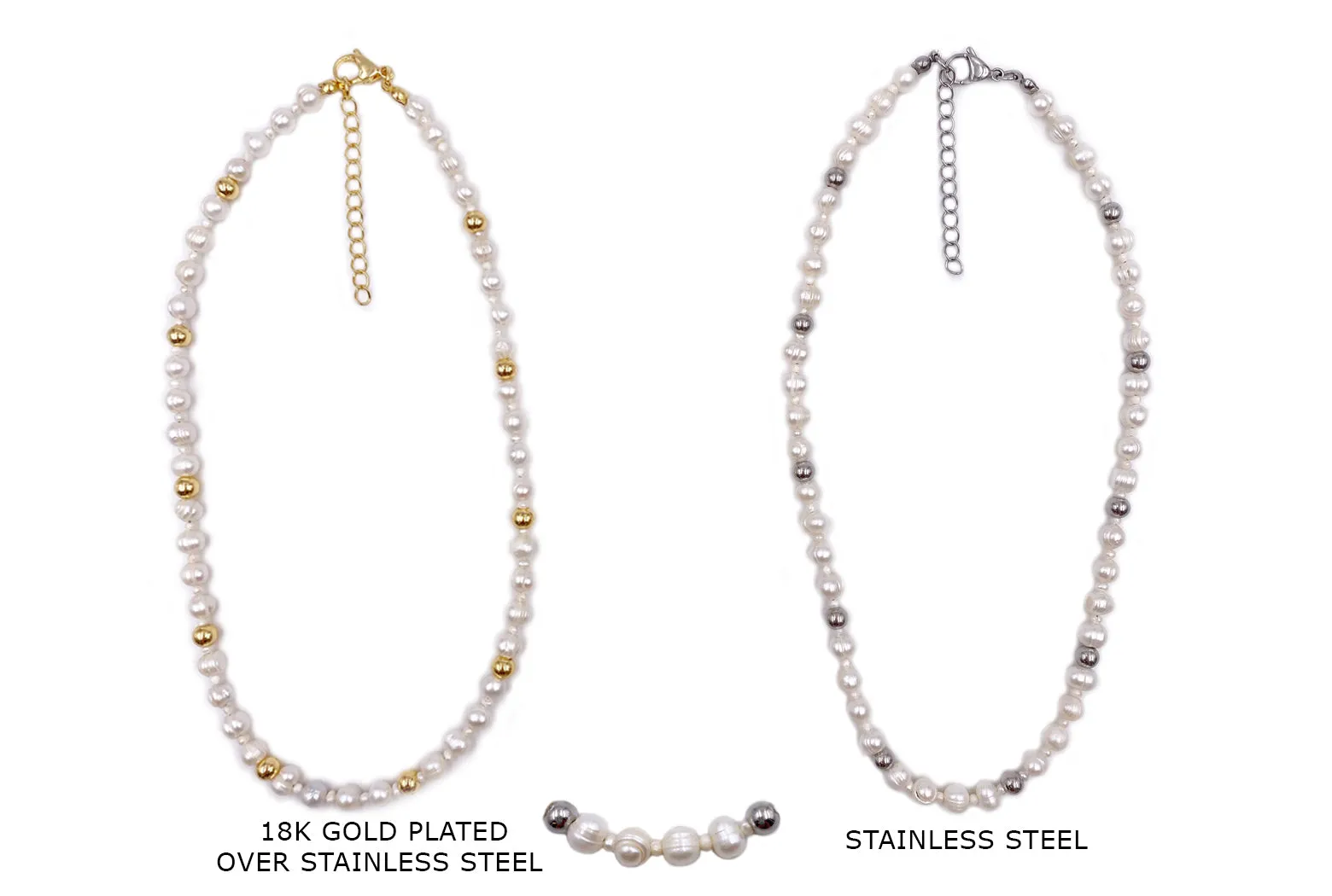 A2077 Fresh Water Pearl Necklace 17"