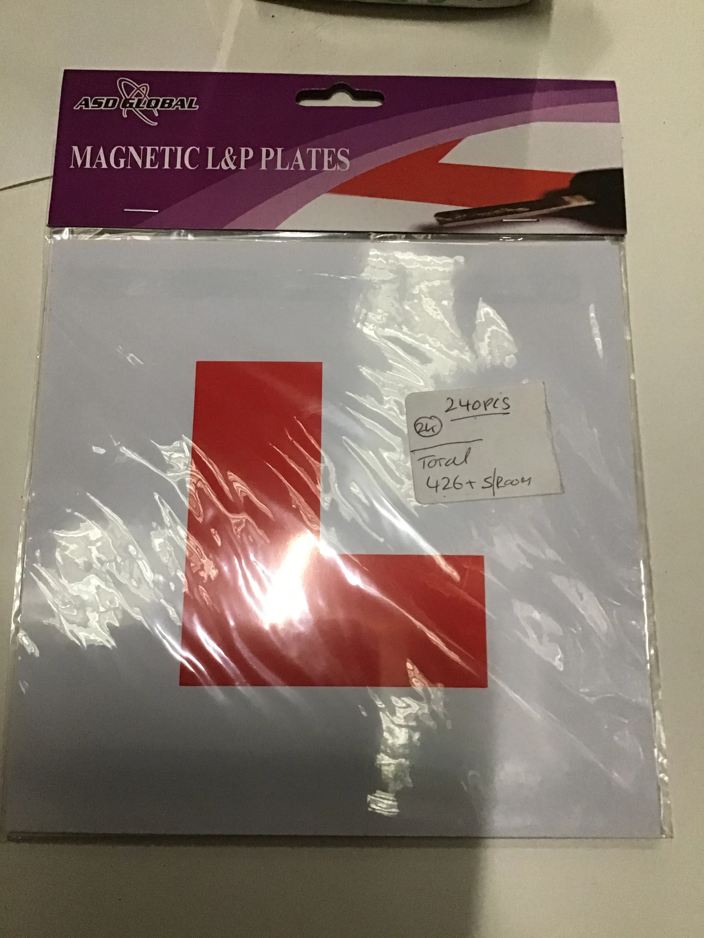 ASD Global Removable Magnetic L & P Pair Learner Driver Plates
