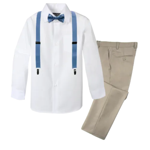 Boys' 4-Piece Customizable Suspenders Outfit - Customer's Product with price 56.95 ID cax-vJY4VGn4hUUpdn2SrE2W