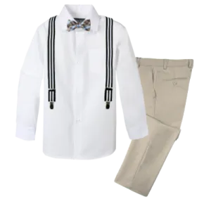 Boys' 4-Piece Customizable Suspenders Outfit - Customer's Product with price 56.95 ID NgQLqQFnAqcbrzXM_jThEm0i