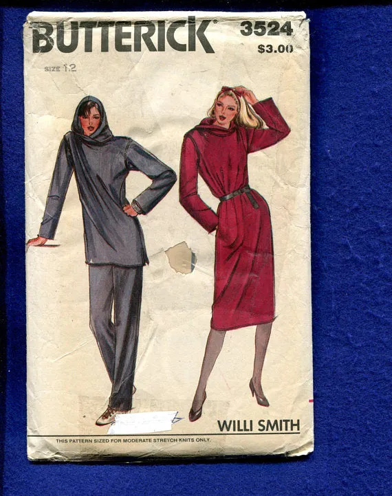 Butterick 3524 Misses Dress, Tunic, and Pants Vintage 1980's