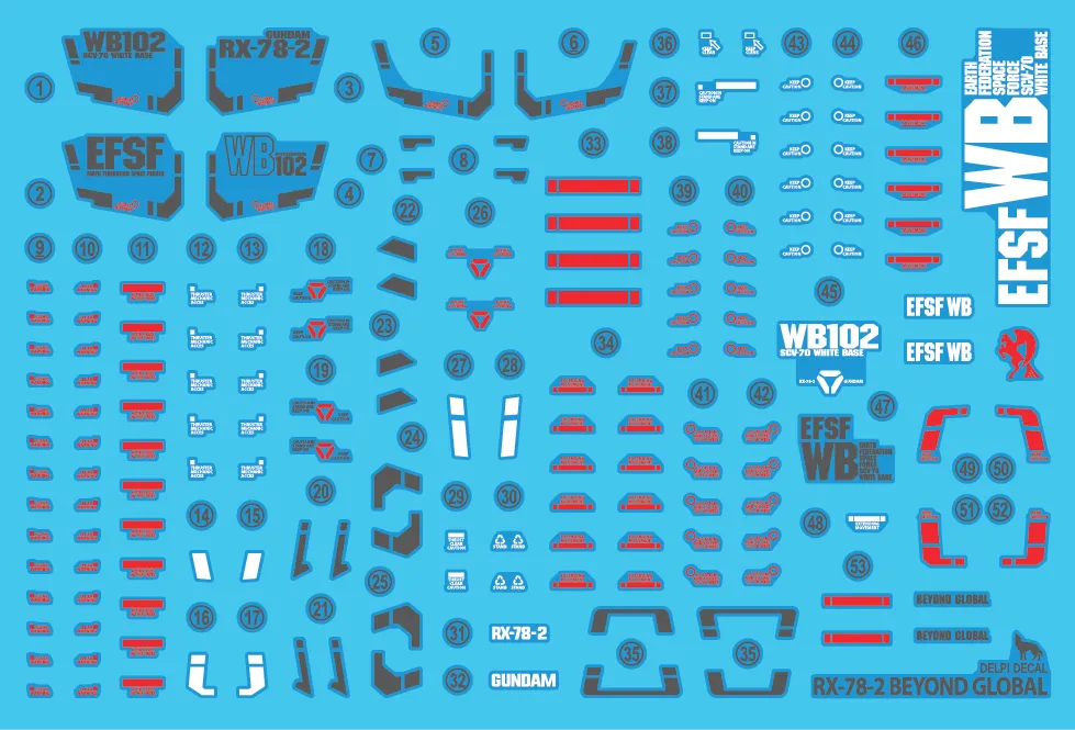 DD HG RX-78-2 Beyond Global Water Decal