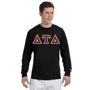 Delta Tau Delta Greek Champion Long-Sleeve Tee - Champion CC8C - TWILL