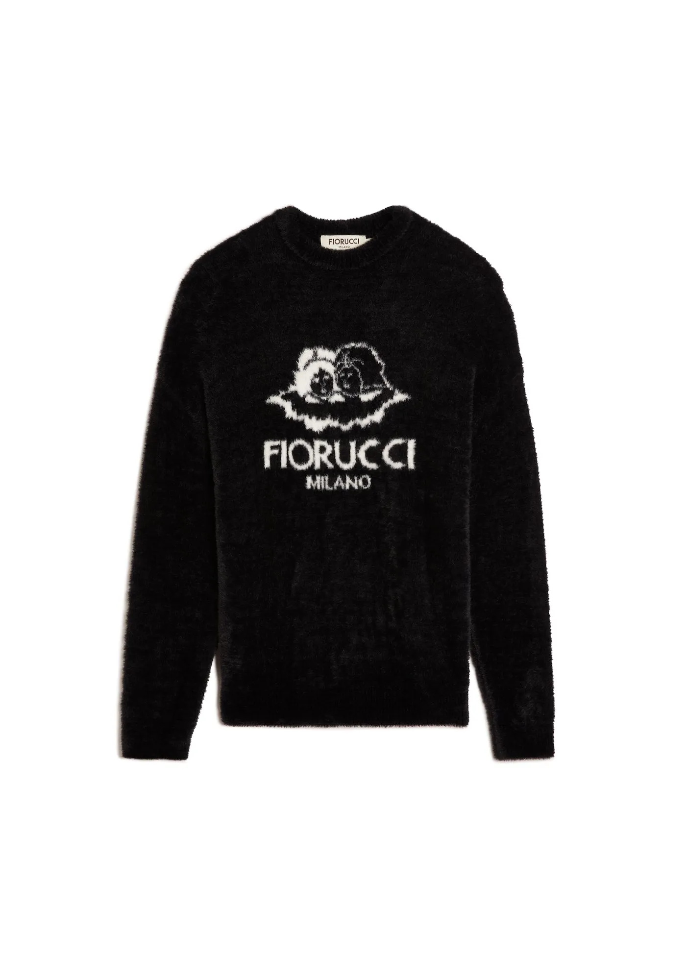 FLUFFY MILANO ANGELS KNIT JUMPER IN BLACK