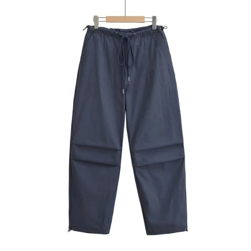 High Waist Wide Pants Adjustable Cargo Pants