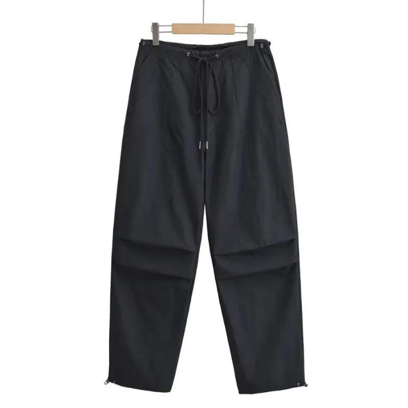 High Waist Wide Pants Adjustable Cargo Pants