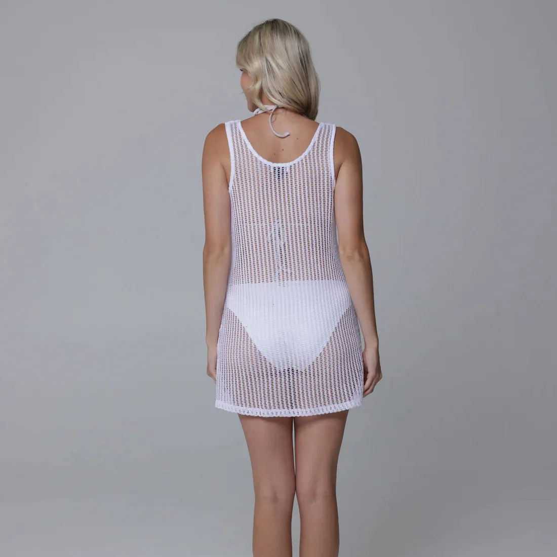 J Valdi Bora Scoop Neck T Dress Coverup - White
