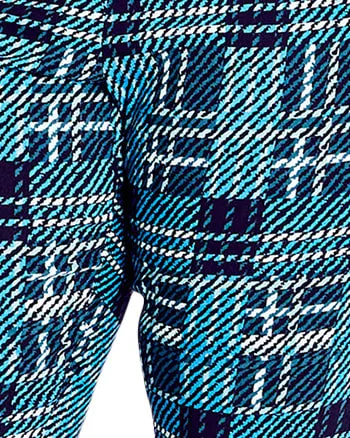 Jemma Check Pant | Teal