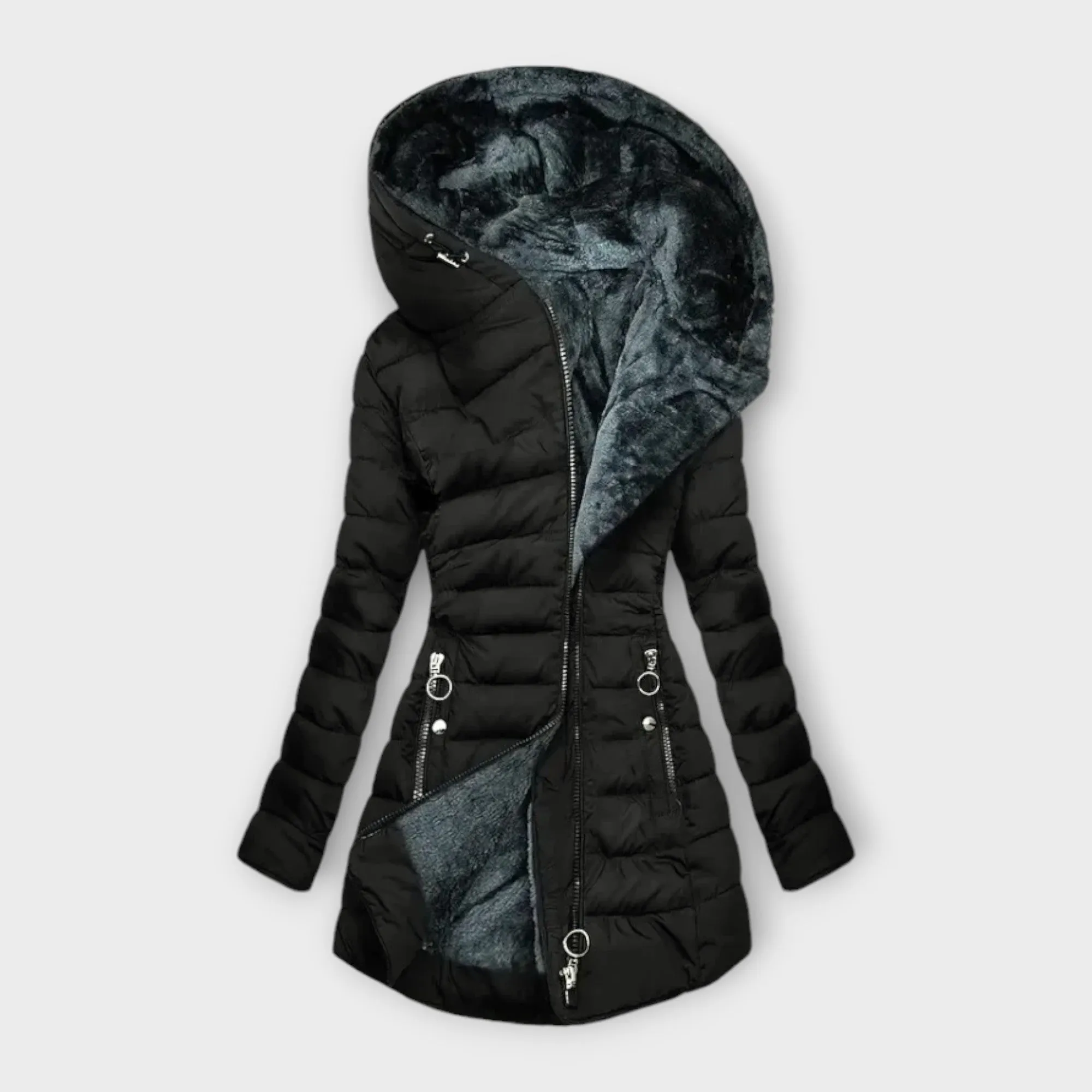 Lena - Cozy Faux Fur Lined Coat