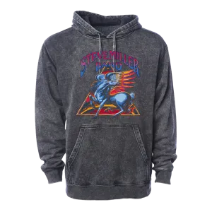 Mineral Wash Black Pull Hoodie Pegasus Triangle Tour 2024