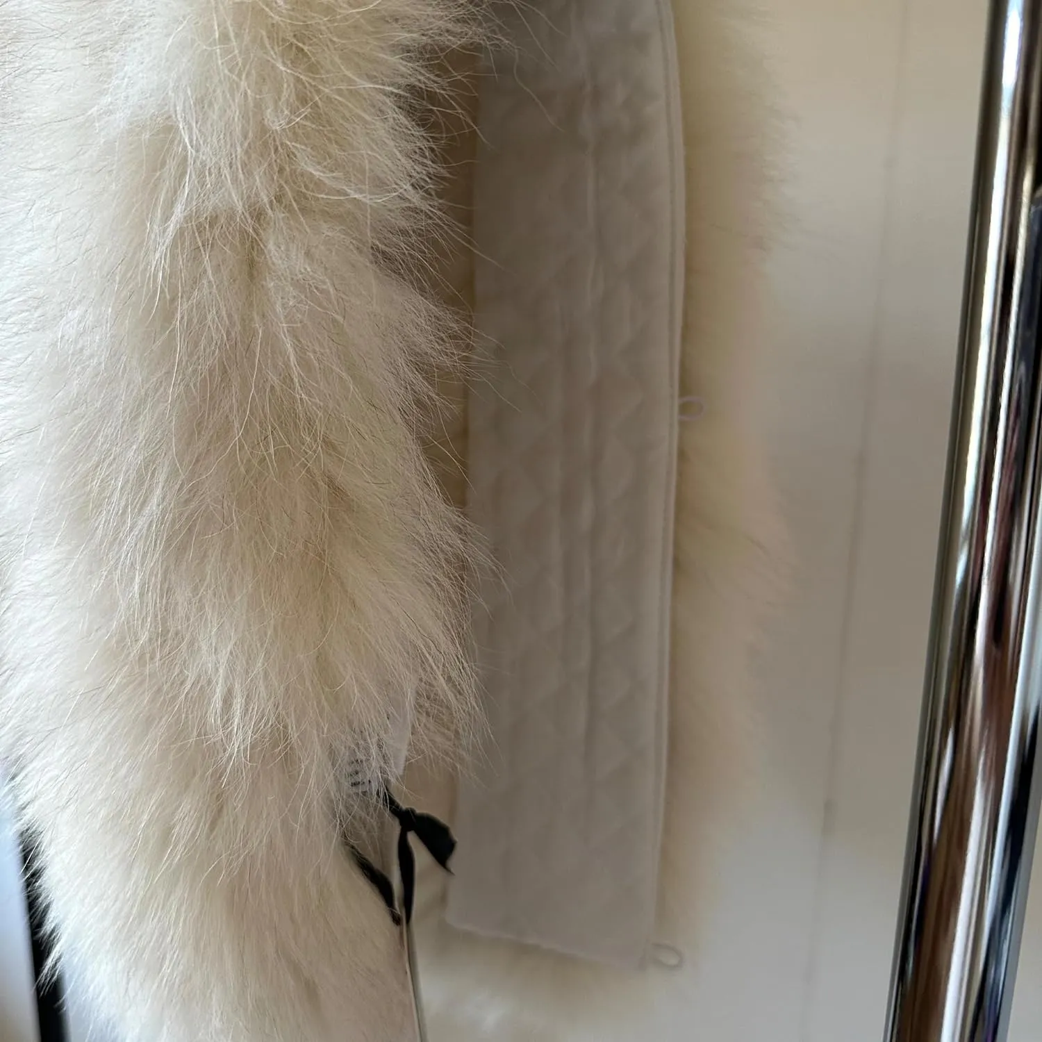New collar fur arctic fox for your favorite coat or hood 75 cm