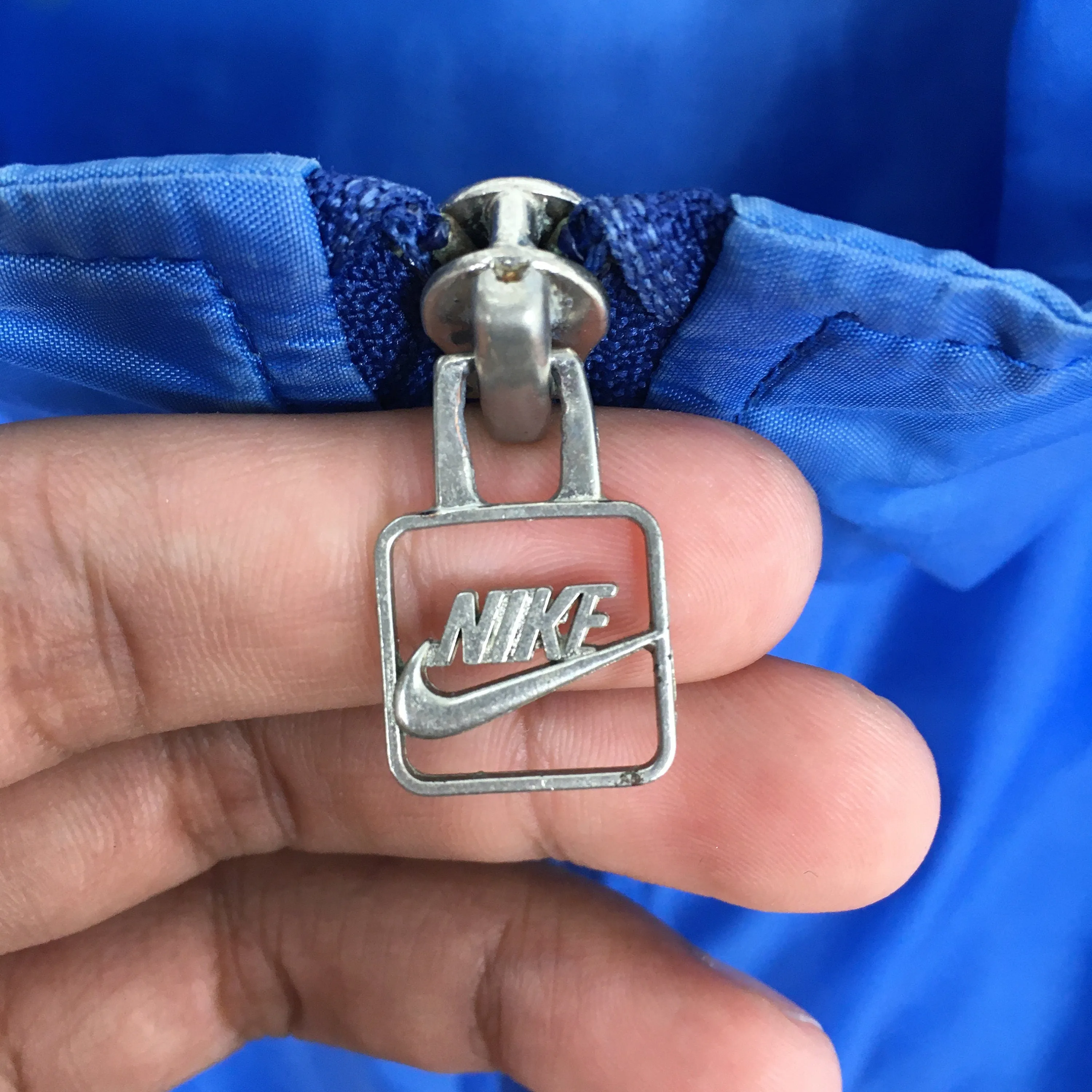 Nike Swoosh Windbreaker Blue Jacket Medium