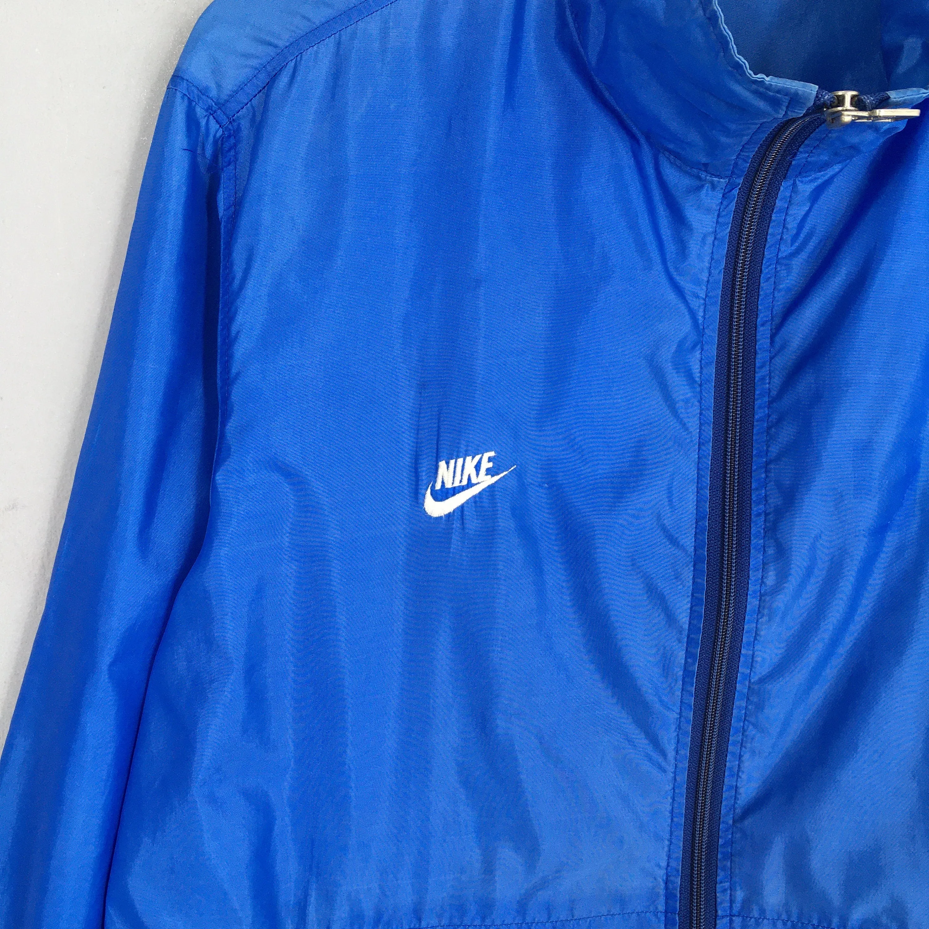 Nike Swoosh Windbreaker Blue Jacket Medium