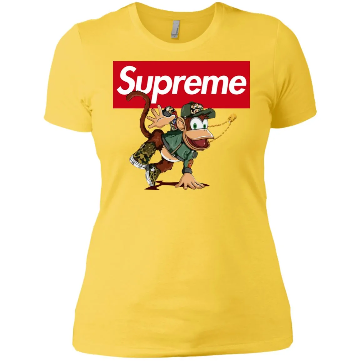Supreme Monkey T-shirt Women Cotton T-Shirt
