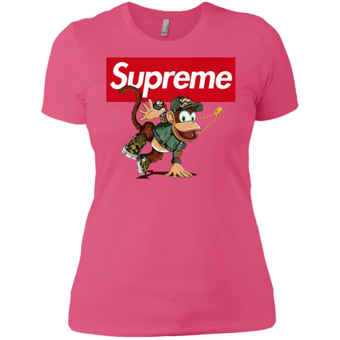 Supreme Monkey T-shirt Women Cotton T-Shirt