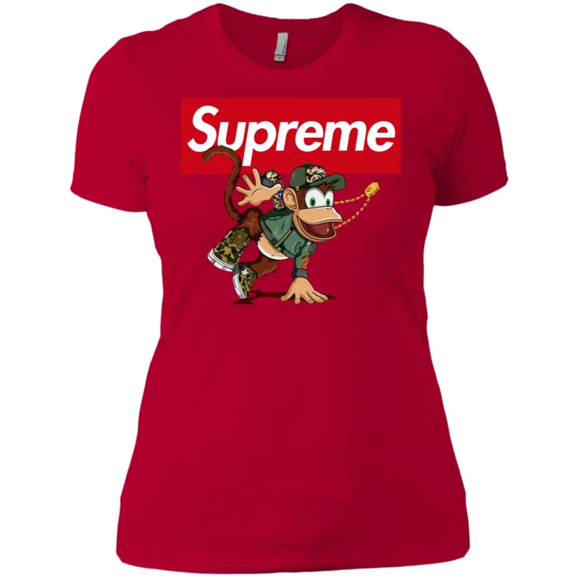 Supreme Monkey T-shirt Women Cotton T-Shirt