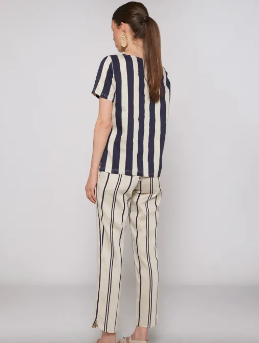 Vilagallo Pant Ornella Elba Stripes